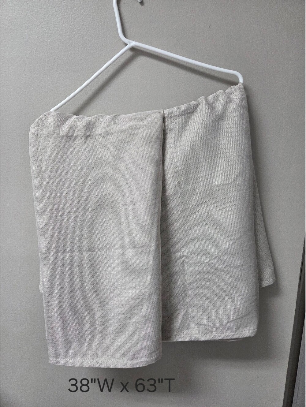 Linen curtain rod pocket panels - set of 2 - 38"W x 63"T - 100%polyester
